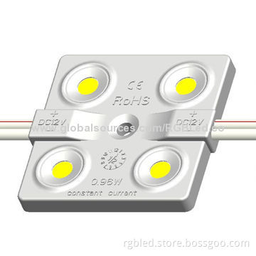 Waterproof SMD 5050 LED Injection Module, Constant Current, 35 x 35mm, 4pcs, 0.96W, IP67, DC 12V